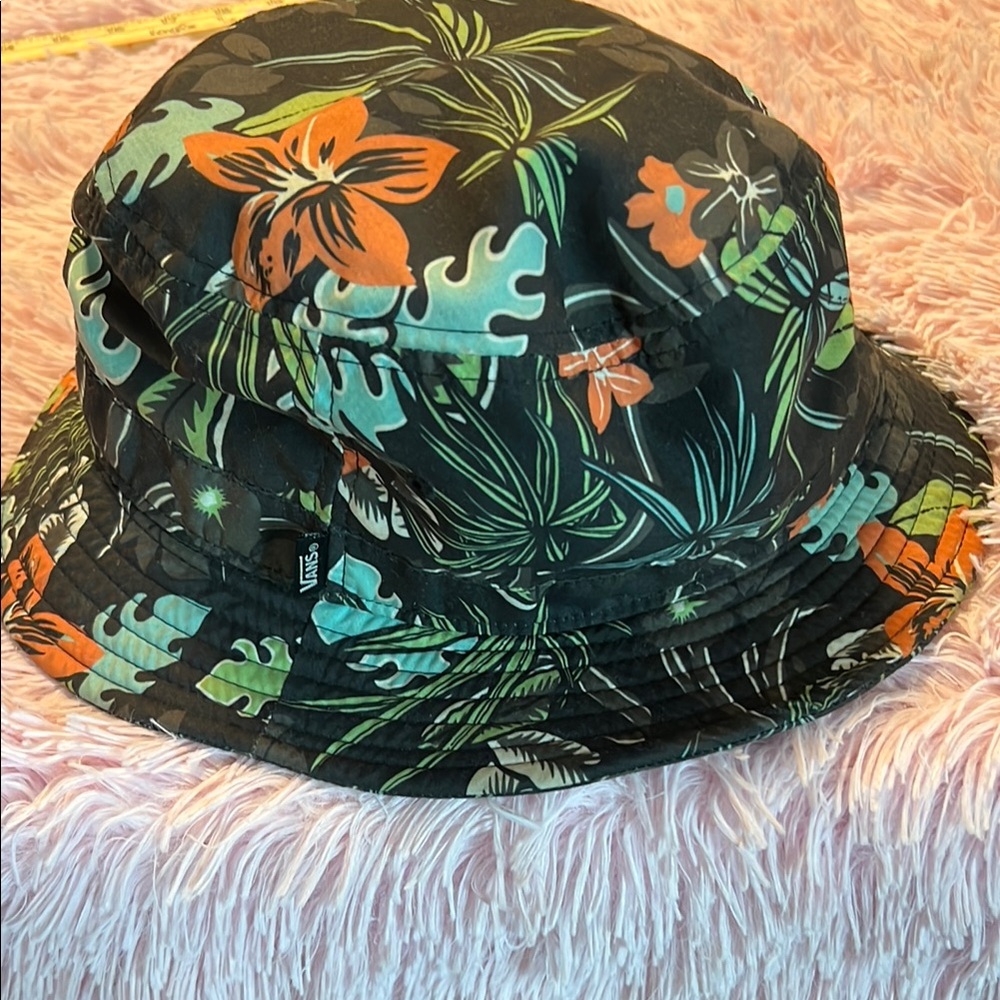 Vans Black and Orange Tropical Hat